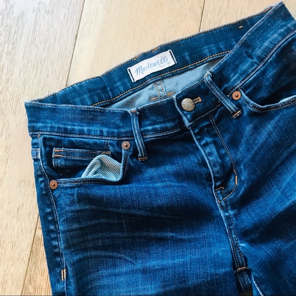 MADEWELL Skinny Jeans Dark Wash 9" High Rise Size 26. - Picture 6 of 14